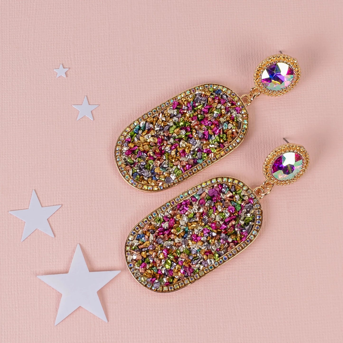 Rhinestone Glitter Earrings
