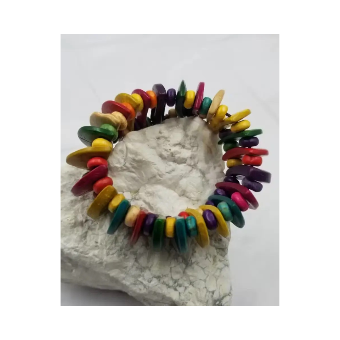 Boho Colorful Coconut Wood