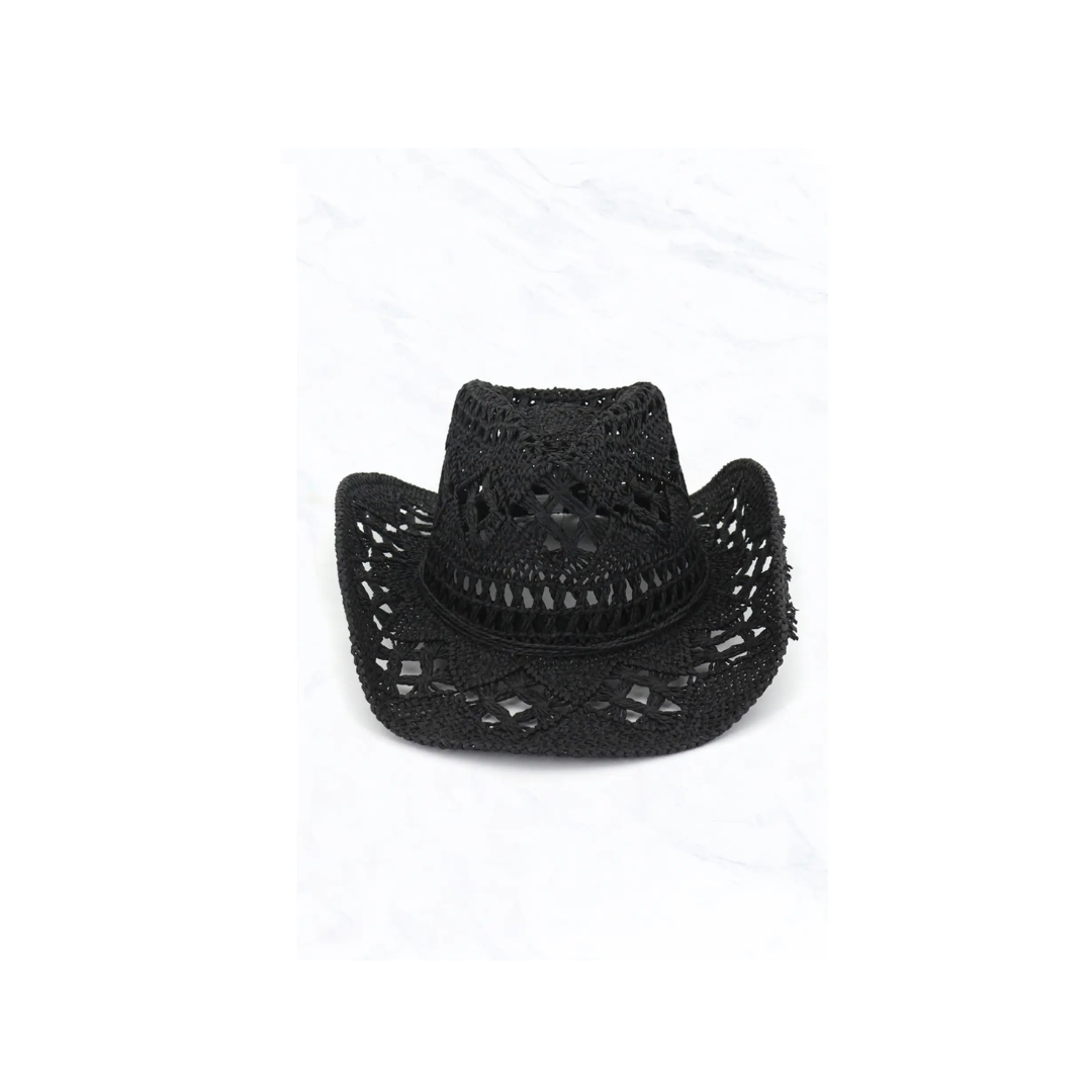 Western Style Cowboy Handmade Woven Straw Hat