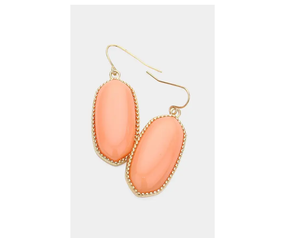 Neon Corral Cabochon Drop Earrings