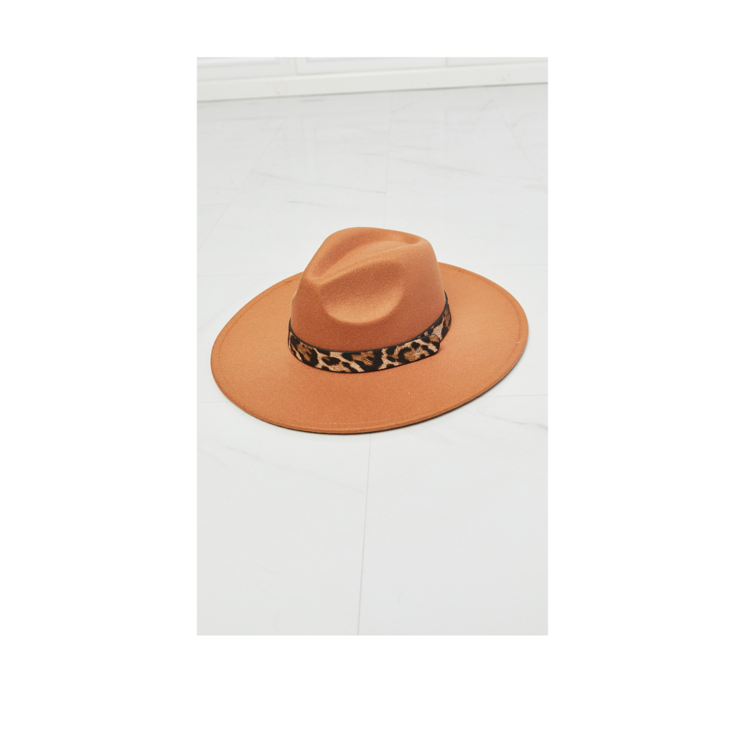 Fame In The Wild Leopard Detail Fedora Hat