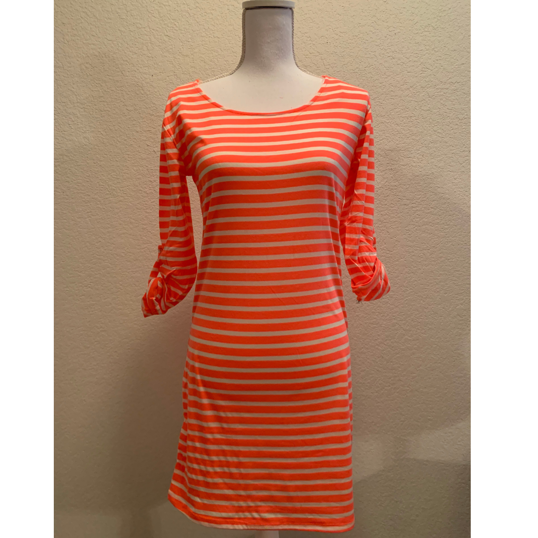 Sleeve Stripe Loose Dress