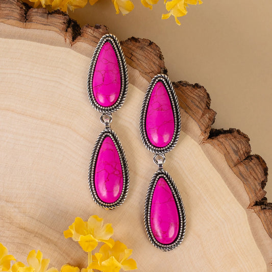 Earrings - Fuchsia