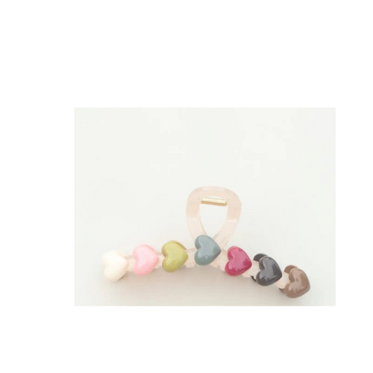 Heart Flower Clip Hair Claw