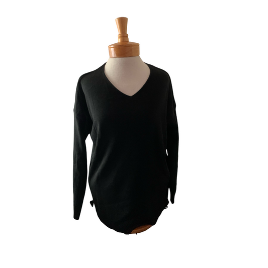 Black V-Neck Sweater