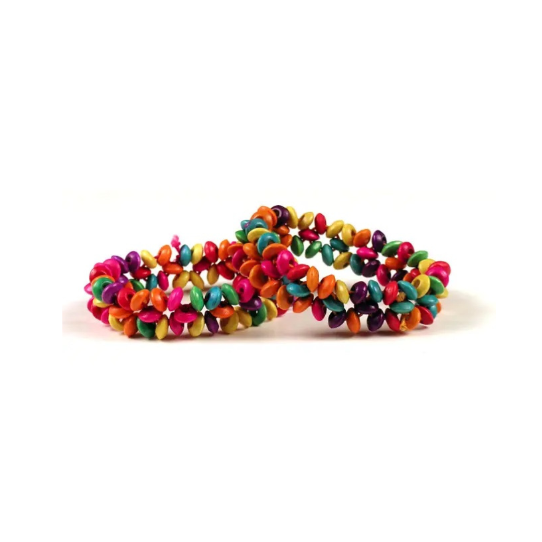 Thin Wood Bead Bracelet