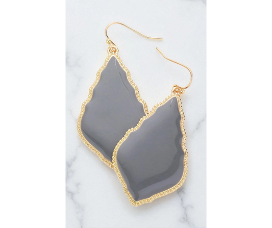 Enamel Petal Dangle Earrings