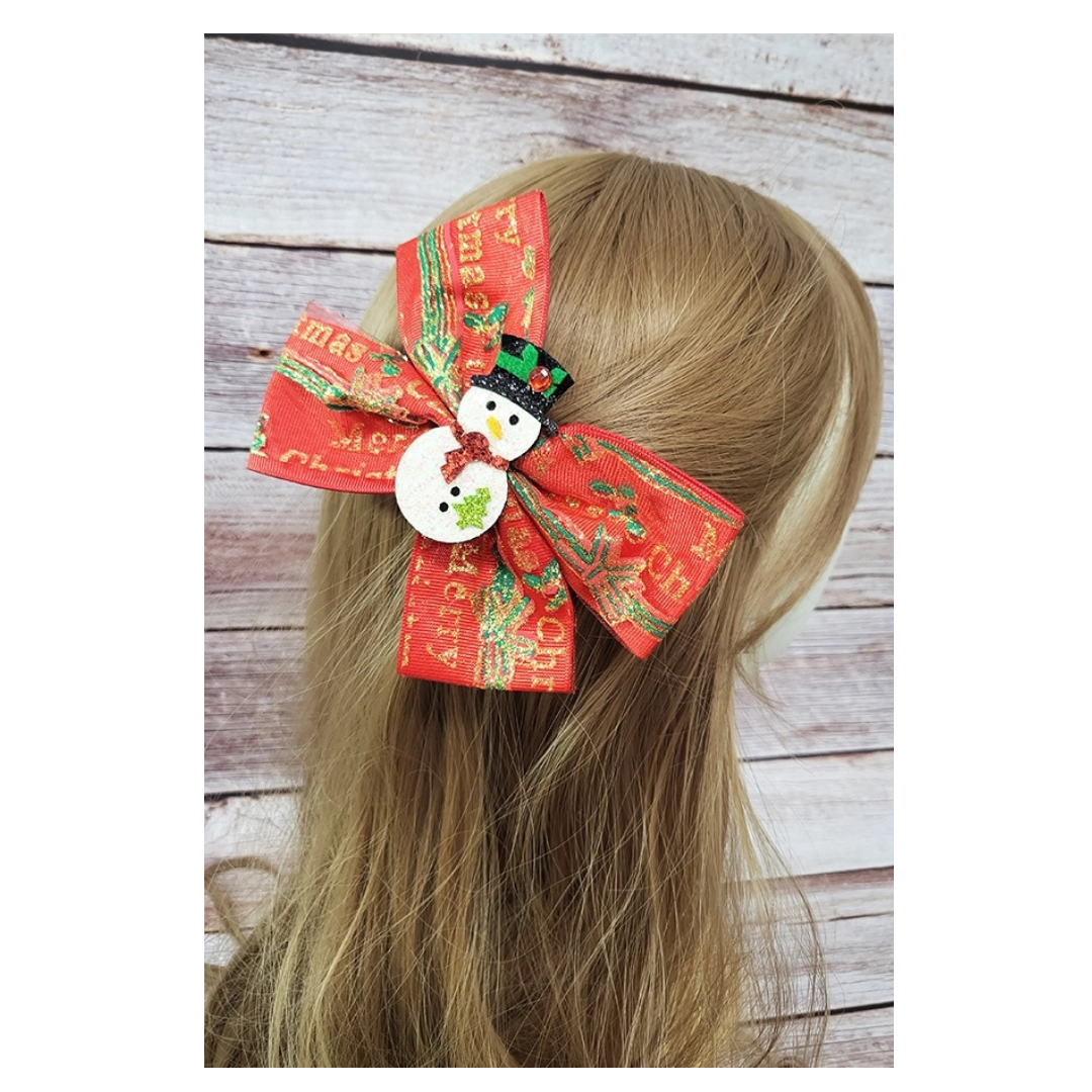 Christmas Theme Hair Bow