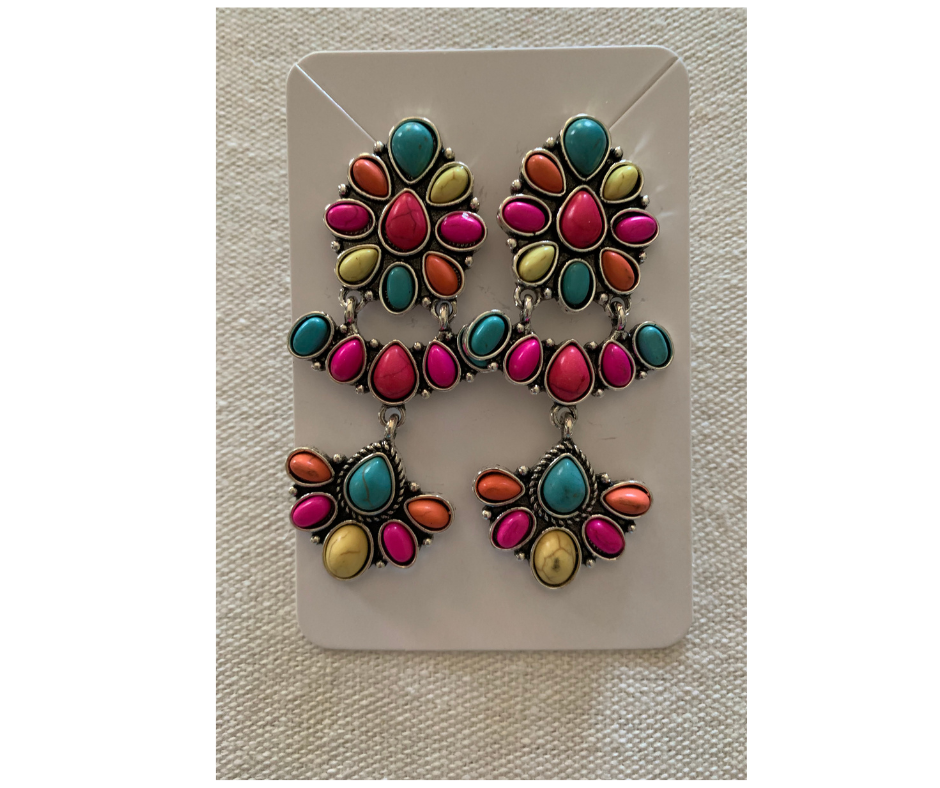 Squash Blossom Earrings - Multi