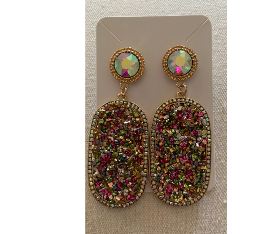 Rhinestone Glitter Earrings