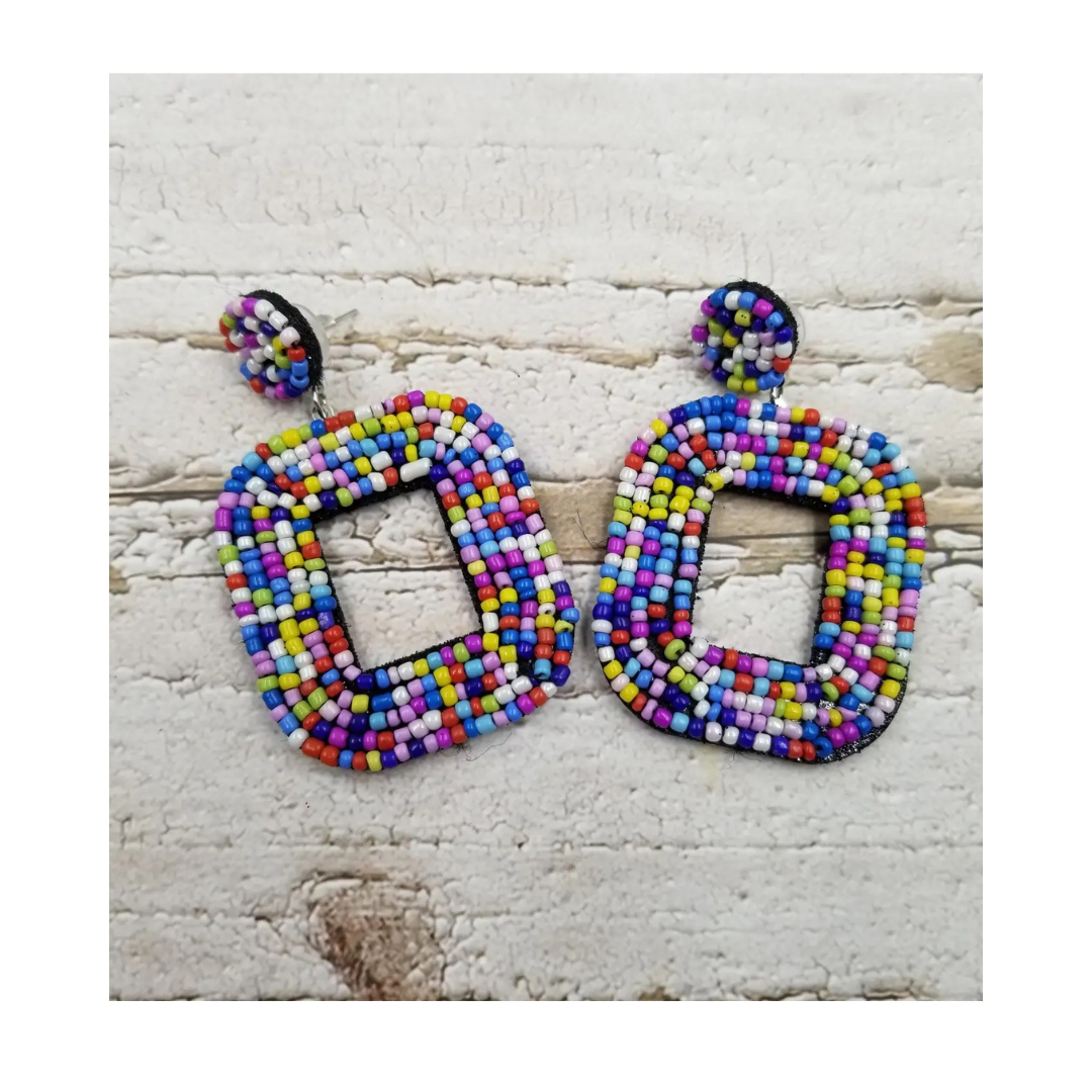 Boho Squared Miyuke Bead Earrings
