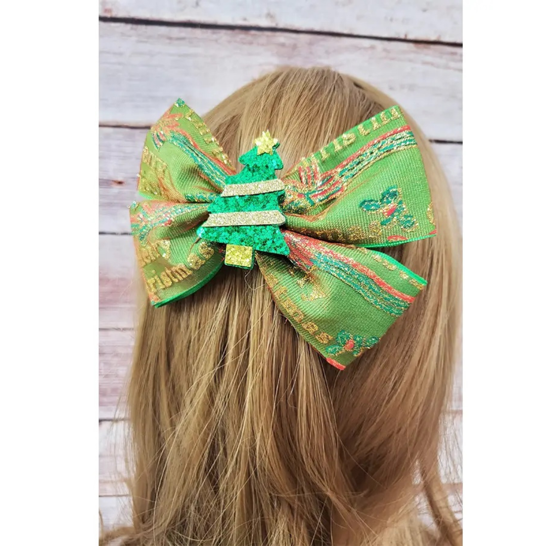 Christmas Theme Hair Bow