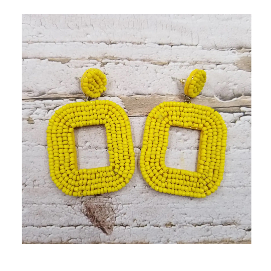 Boho Squared Miyuke Bead Earrings
