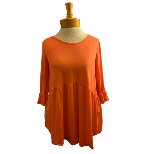 Coral with Ruffle Top