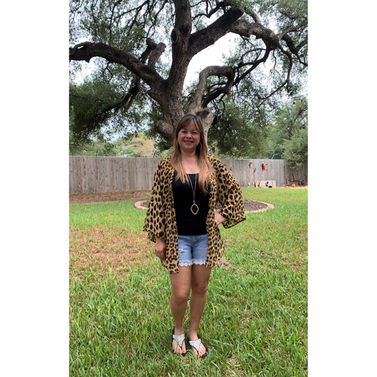 Brown Leopard Cardigan