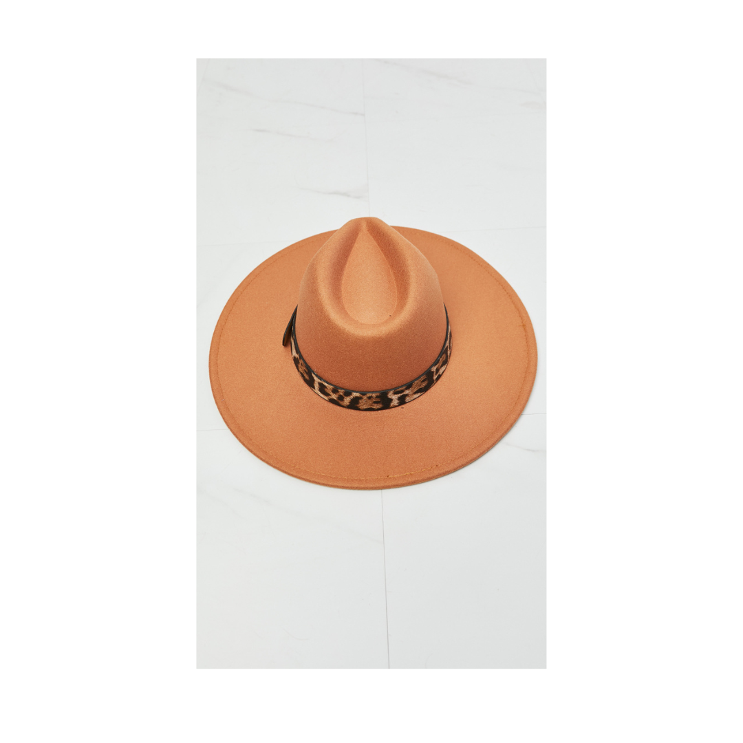 Fame In The Wild Leopard Detail Fedora Hat