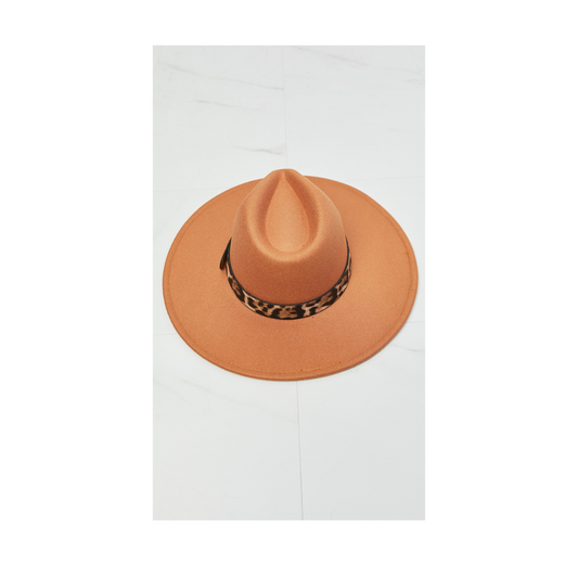 Fame In The Wild Leopard Detail Fedora Hat