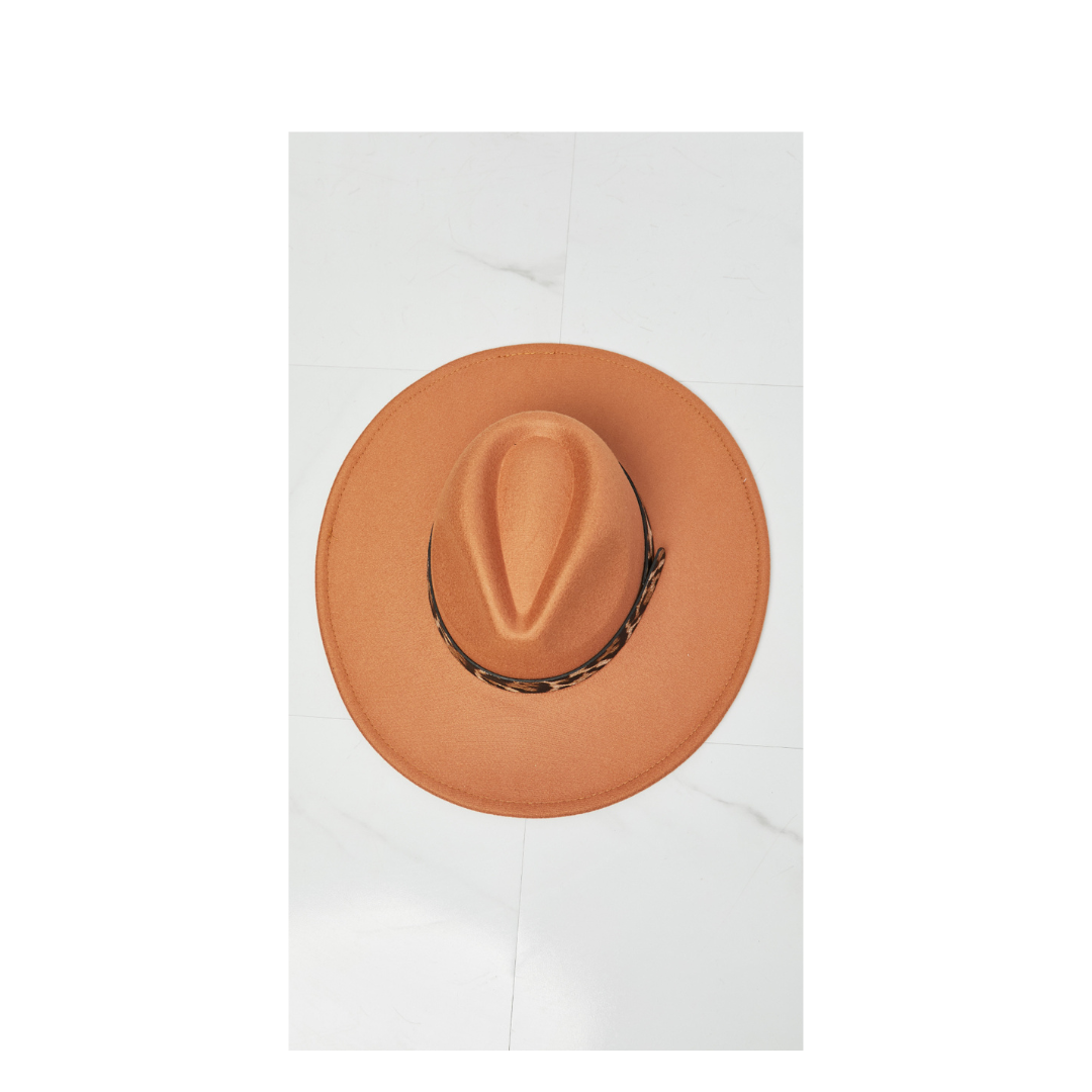 Fame In The Wild Leopard Detail Fedora Hat