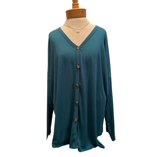 Long Sleeve Tie Front Top