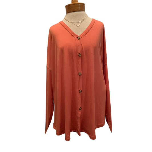 Long Sleeve Tie Front Top