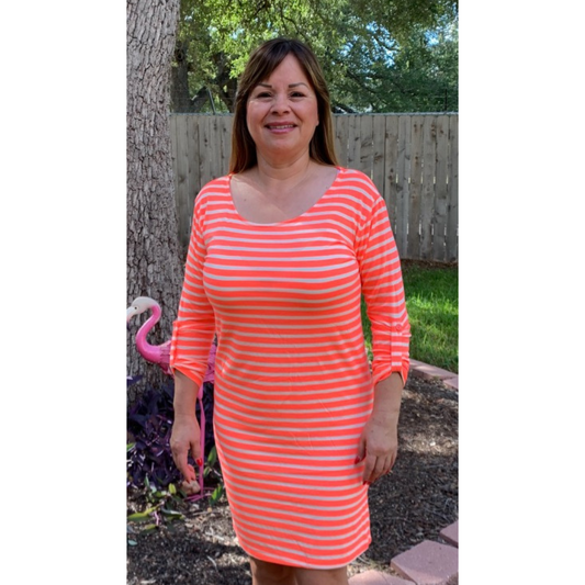 Sleeve Stripe Loose Dress