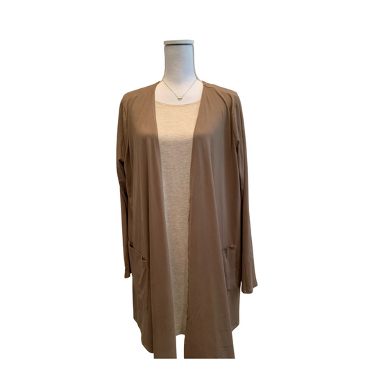 Long Sleeve Curvey Cardigan With Pockets