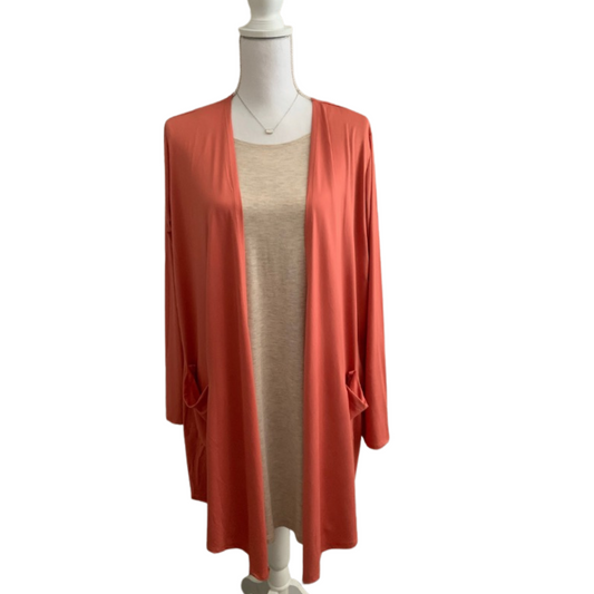 Curvy Size Long  Sleeve Cardigan